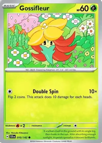 Gossifleur 10/142 Stellar Crown Pokemon card