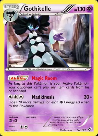 Gothitelle 72/113 Legendary Treasures Pokemon card