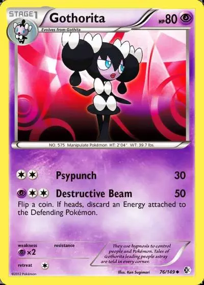 Gothorita 76/149 Boundaries Crossed Pokemon card