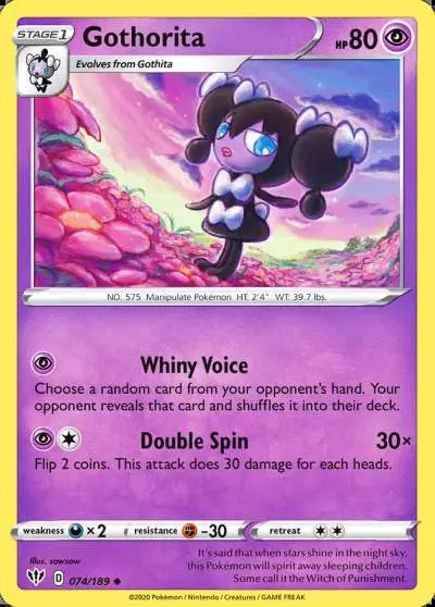 Gothorita 74/189 Darkness Ablaze Pokemon card
