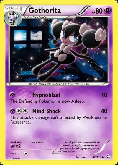 Gothorita 56/124 Dragons Exalted Pokemon card