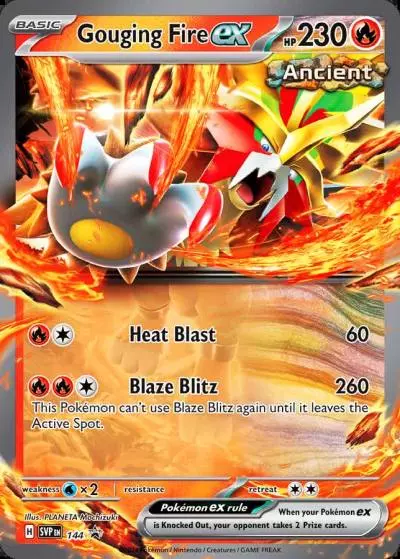 Gouging Fire ex 144/165 Scarlet & Violet Black Star Promos Pokemon card