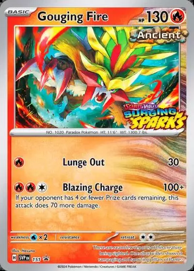 Gouging Fire 151/165 Scarlet & Violet Black Star Promos Pokemon card