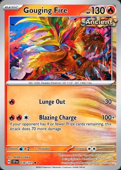 Gouging Fire 38/191 Surging Sparks Pokemon card