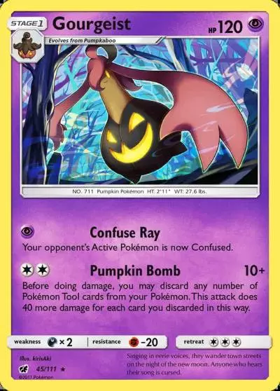 Gourgeist 45/111 Crimson Invasion Pokemon card