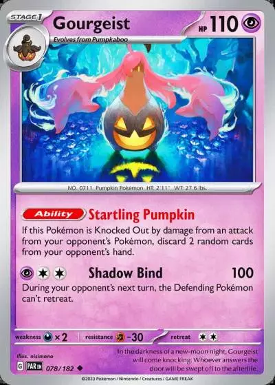 Gourgeist 78/182 Paradox Rift Pokemon card
