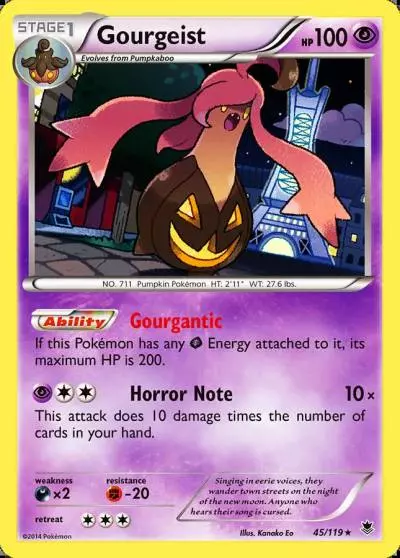Gourgeist 45/119 Phantom Forces Pokemon card