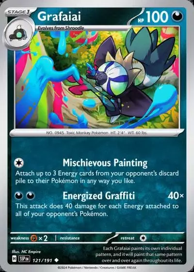 Grafaiai 121/191 Surging Sparks Pokemon card