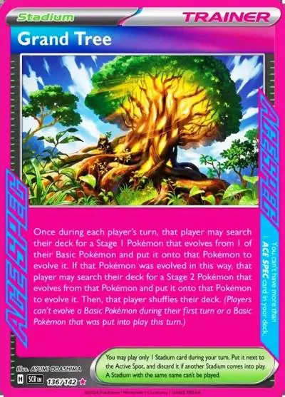Grand Tree 136/142 Stellar Crown Pokemon card
