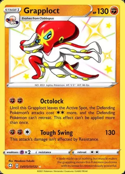 Grapploct SV073/122 Shining Fates Shiny Vault Pokemon card