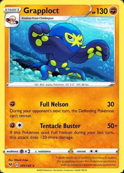 Grapploct 101/185 Vivid Voltage Pokemon card