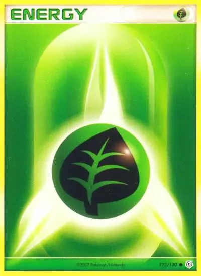 Grass Energy 123/130 Diamond & Pearl Pokemon card