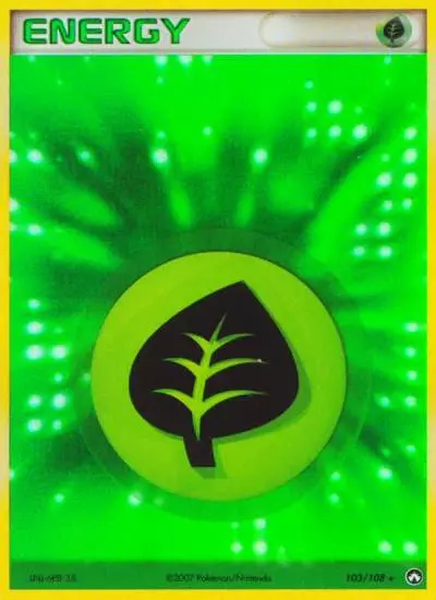 Grass Energy 103/108 Power Keepers Pokemon card
