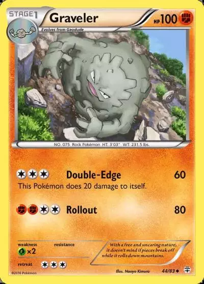 Graveler 44/83 Generations Pokemon card