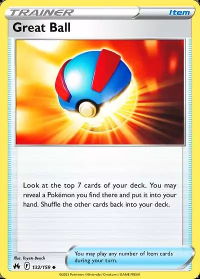 Great Ball 132/159 Crown Zenith Pokemon card