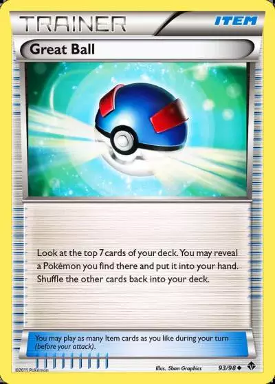 Great Ball 93/98 Emerging Powers Pokemon card