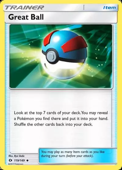 Great Ball 119/149 Sun & Moon Pokemon card
