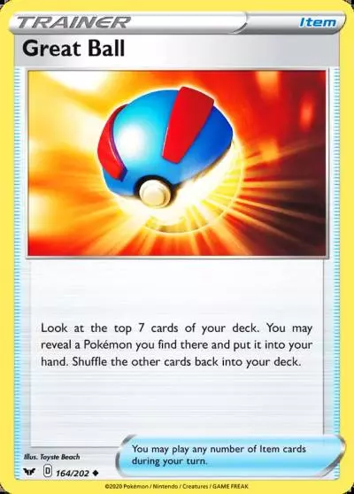 Great Ball 164/202 Sword & Shield Pokemon card