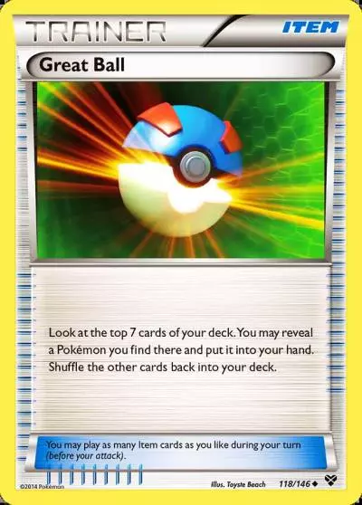 Great Ball 118/146 XY Pokemon card