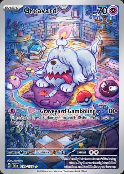 Greavard 214/198 Scarlet & Violet Pokemon card