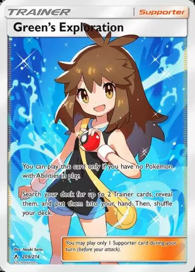Green's Exploration 209/214 Unbroken Bonds Pokemon card