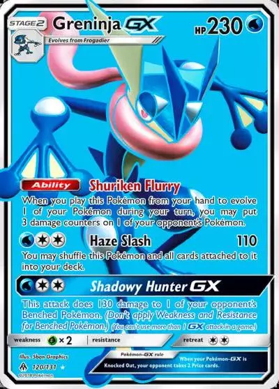 Greninja-GX 120/131 Forbidden Light Pokemon card