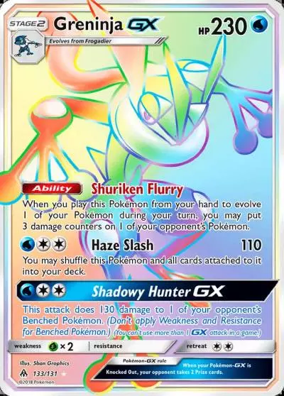 Greninja-GX 133/131 Forbidden Light Pokemon card