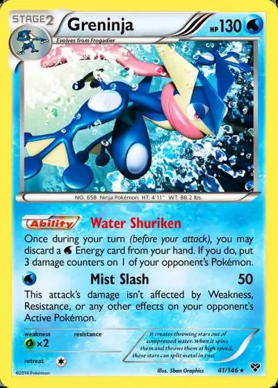 Greninja 41/146 XY Pokemon card