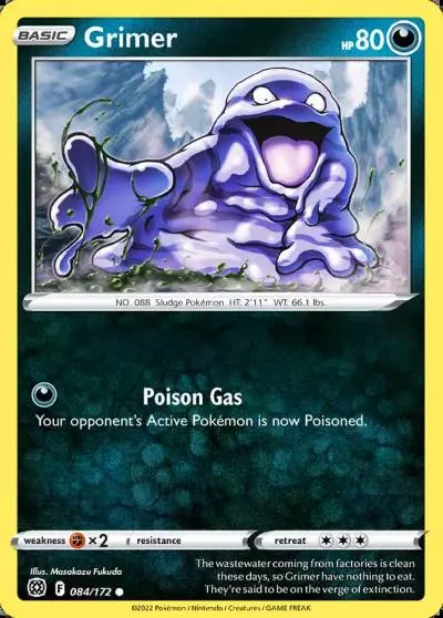 Grimer 84/172 Brilliant Stars Pokemon card