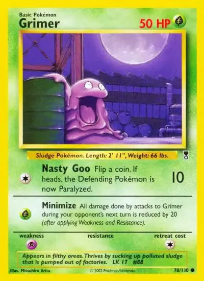 Grimer 78/110 Legendary Collection Pokemon card