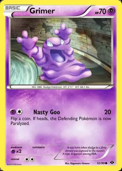 Grimer 52/99 Next Destinies Pokemon card