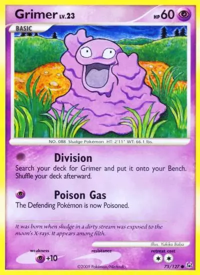 Grimer 75/127 Platinum Pokemon card