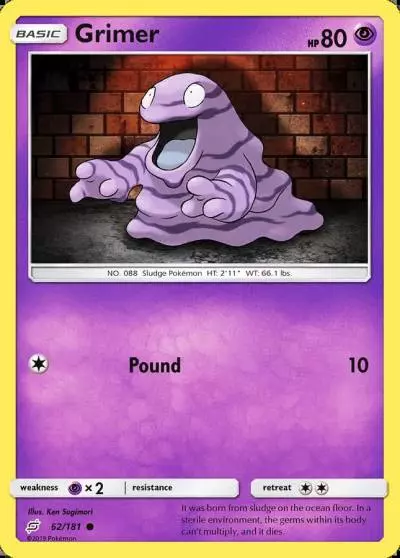 Grimer 62/181 Team Up Pokemon card
