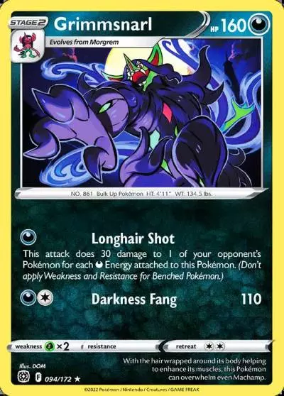 Grimmsnarl 94/172 Brilliant Stars Pokemon card