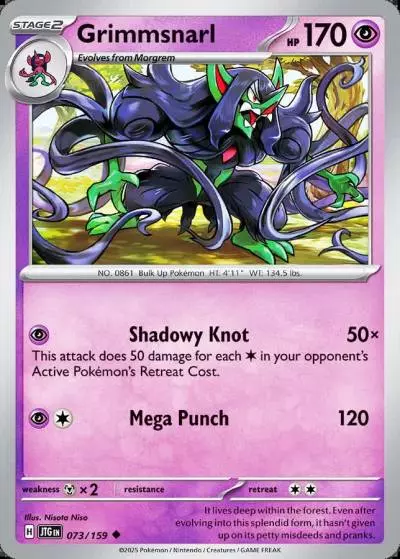 Grimmsnarl 73/159 Journey Together Pokemon card