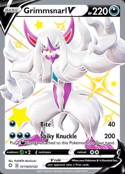 Grimmsnarl V SV116/122 Shining Fates Shiny Vault Pokemon card