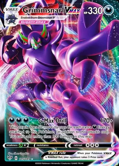 Grimmsnarl VMAX 115/189 Darkness Ablaze Pokemon card