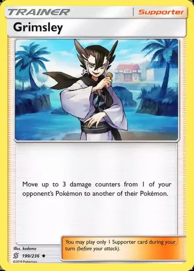 Grimsley 199/236 Unified Minds Pokemon card