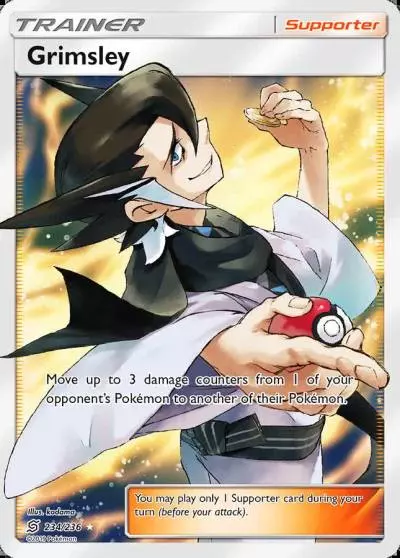 Grimsley 234/236 Unified Minds Pokemon card