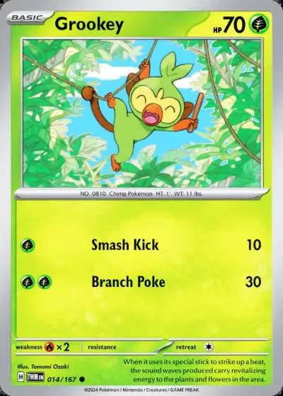 Grookey 14/167 Twilight Masquerade Pokemon card