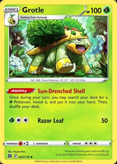 Grotle 7/172 Brilliant Stars Pokemon card