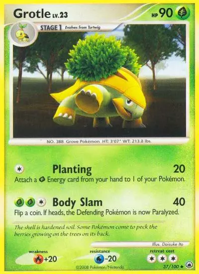 Grotle 37/100 Majestic Dawn Pokemon card