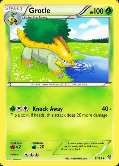 Grotle 2/135 Plasma Storm Pokemon card