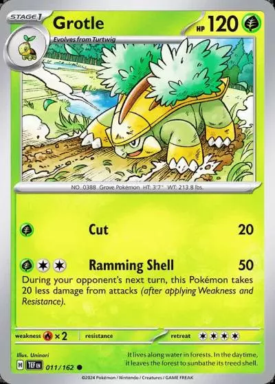 Grotle 11/162 Temporal Forces Pokemon card