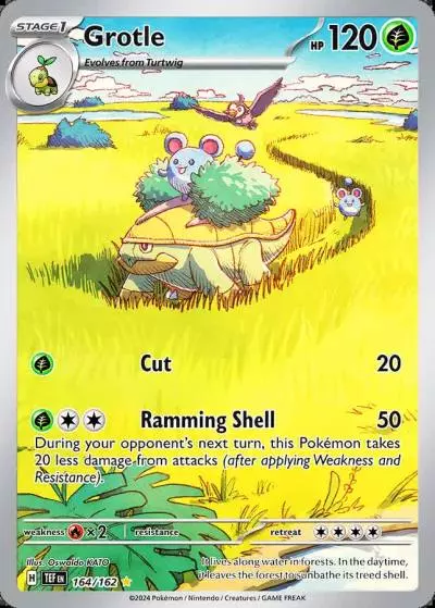 Grotle 164/162 Temporal Forces Pokemon card