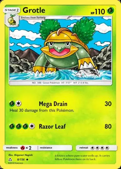 Grotle 8/156 Ultra Prism Pokemon card