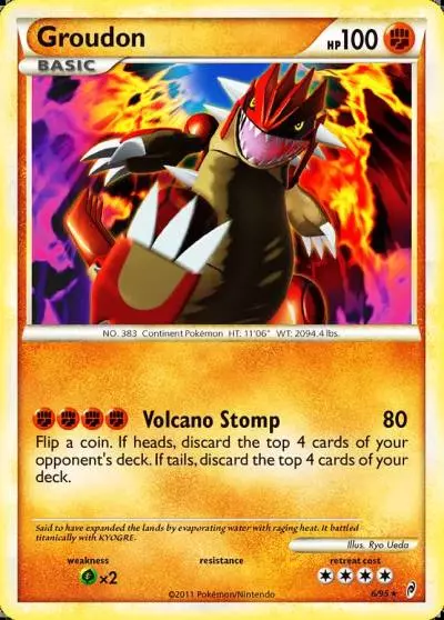 Groudon 6/95 Call of Legends Pokemon card