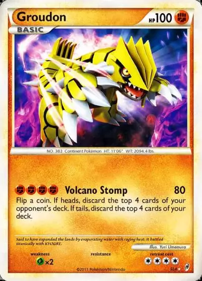 Groudon SL4/95 Call of Legends Pokemon card