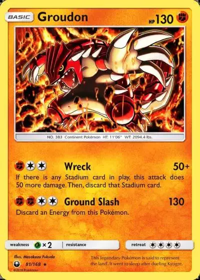Groudon 81/168 Celestial Storm Pokemon card