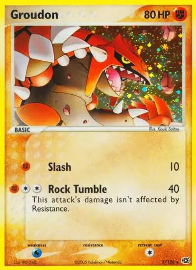 Groudon 5/106 Emerald Pokemon card